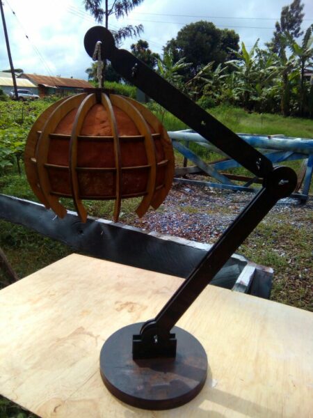 Lamp made from fine wood