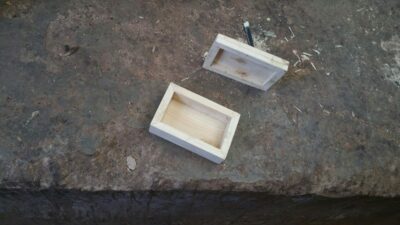 Jewellery box made of Jacaranda wood within custom made realization