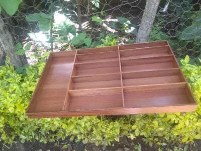 Cutlery drawer with the dimensions LxWxH 77 x 48 x 5 cm made within custom made realization