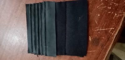custom made very small black leather wallet - 9x6.5 cm within custom made realization