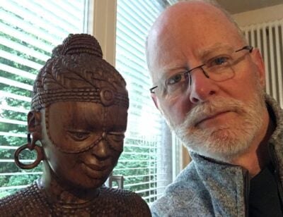 Buddha sculpture (female and African) photos from customer
