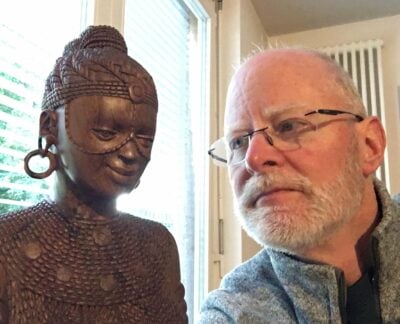 Buddha sculpture (female and African) photos from customer