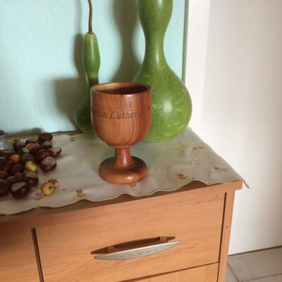 Chalice from cedar wood - Martin Luther 2017 photos from customer