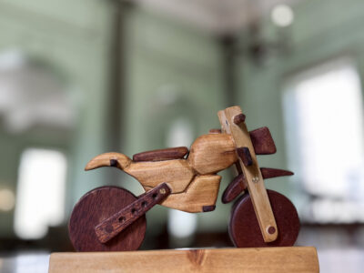 Eco-Friendly Custom Wooden Toy Motorcycle