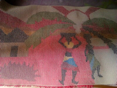 Tapestry wall hanging approx 90cms high by 60 cms wide within custom made realization