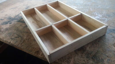 cutlery tray with the outer dimensions...31x48cm, height 5 c within custom made realization