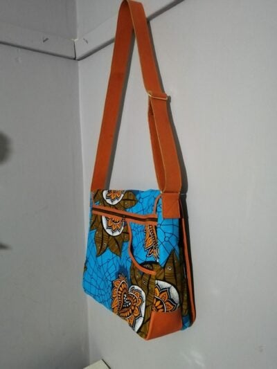 Custom made messenger bag about 25 cm high and 40 cm wide within custom made realization