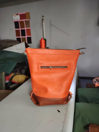 custom made soft leather bag within custom made realization