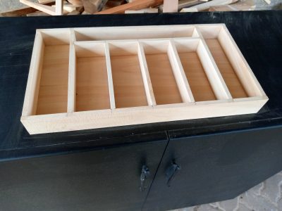 custom made cutlery drawer with very unusual dimensions within custom made realization
