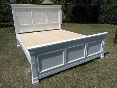 custom made white bed within custom made realization