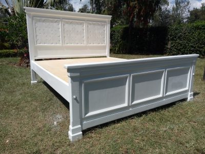 custom made white bed within custom made realization