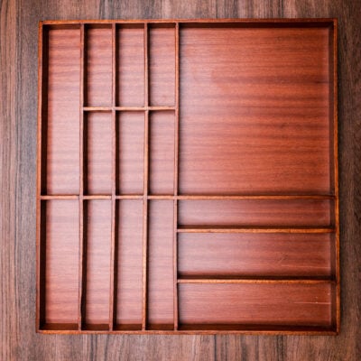 custom made insert made of wood (46 x 48 cm) for a drawer