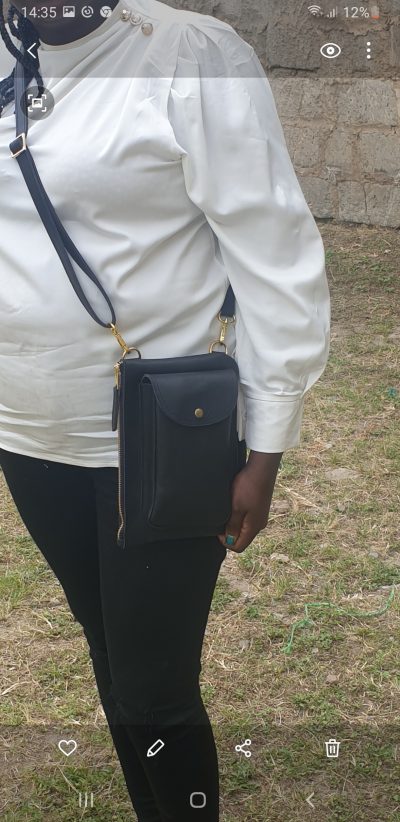 custom made small shoulder bag made of leather within custom made realization