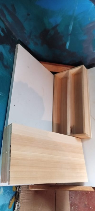 Two Custom-Made Drawer Inserts with Central Bar within custom made realization