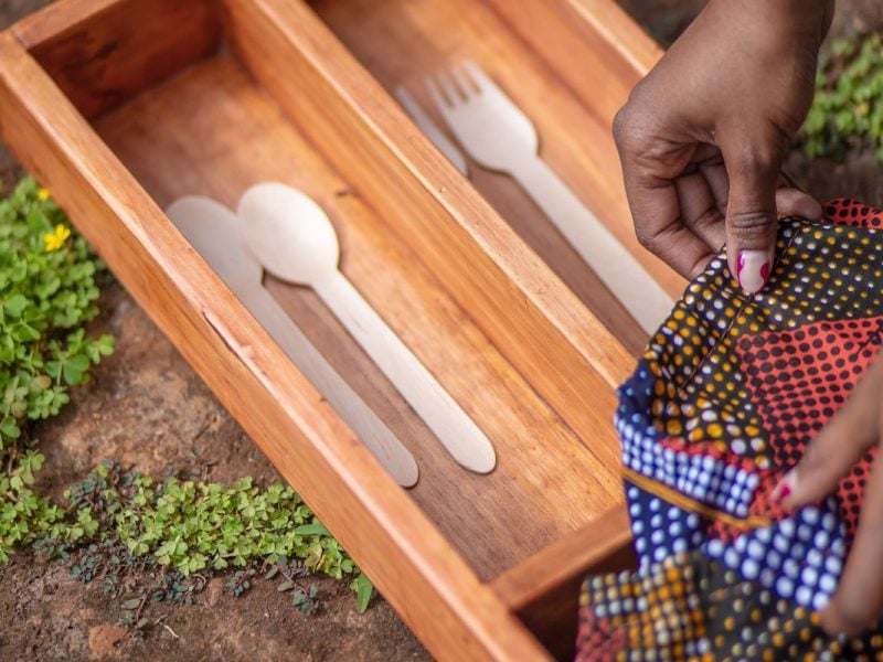 Made to measure cutlery tray: Length 46,5 cm Width 21 cm