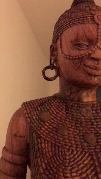 Buddha sculpture (female and African) photos from customer