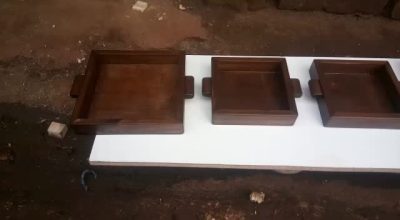 custom trays for our own tiles within custom made realization